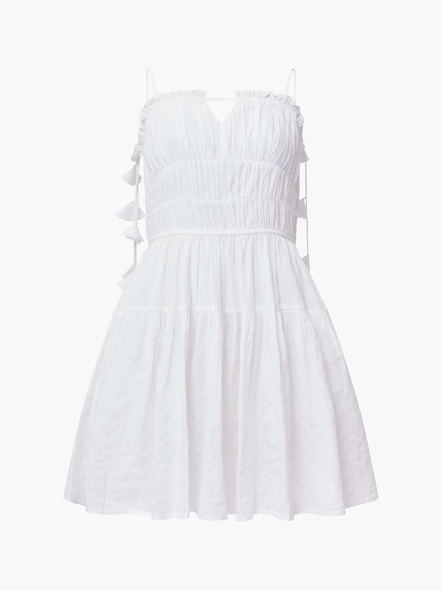 Amra Cotton Gathered Mini Dress