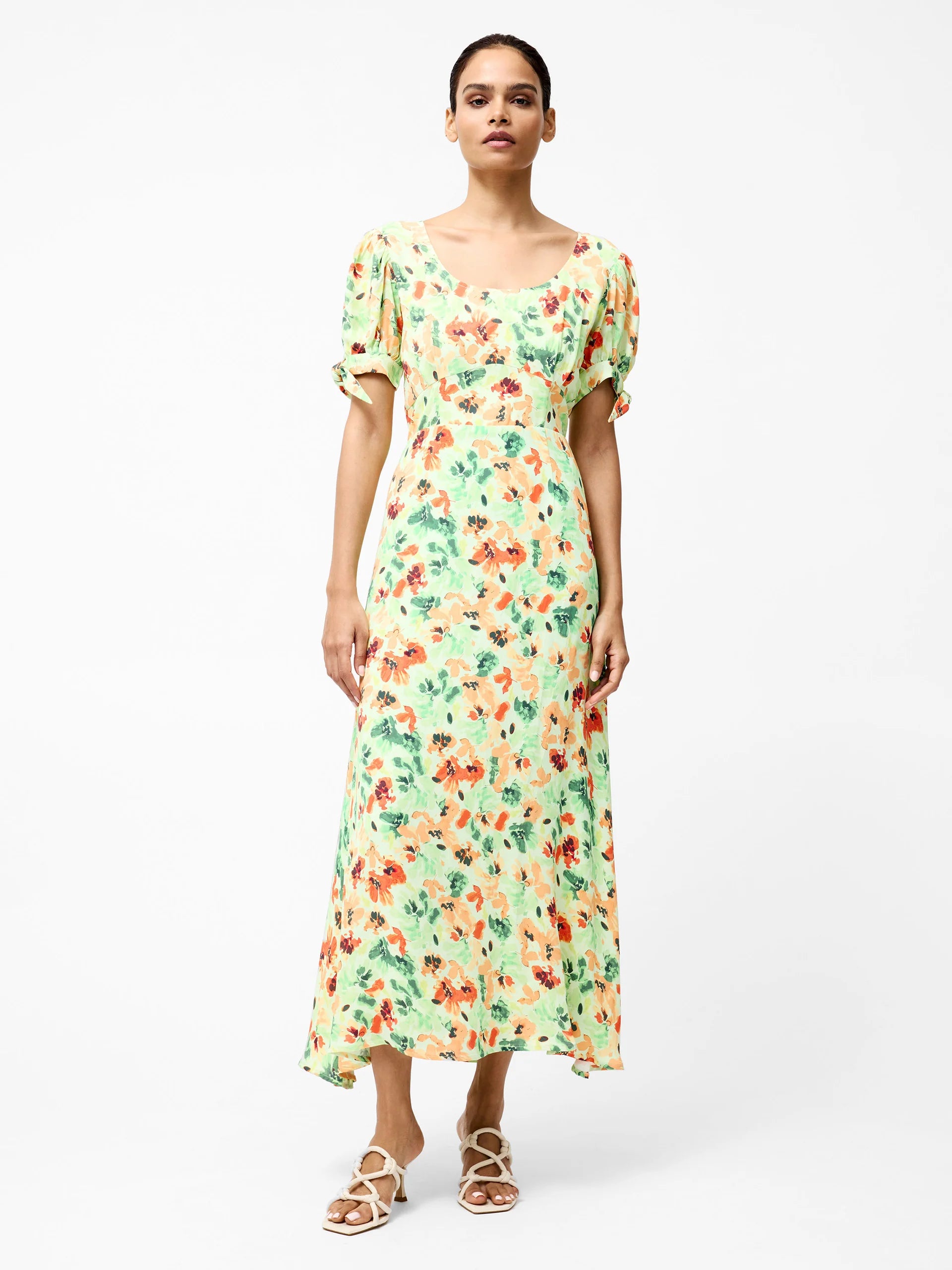 Eve Crepe Scoop Neck Midi Dress