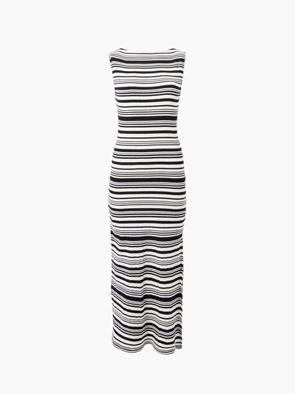 Sasia Rib Stripe Sleeveless Dress