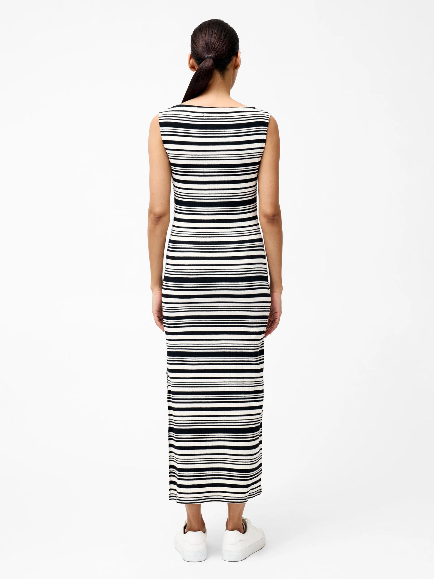 Sasia Rib Stripe Sleeveless Dress