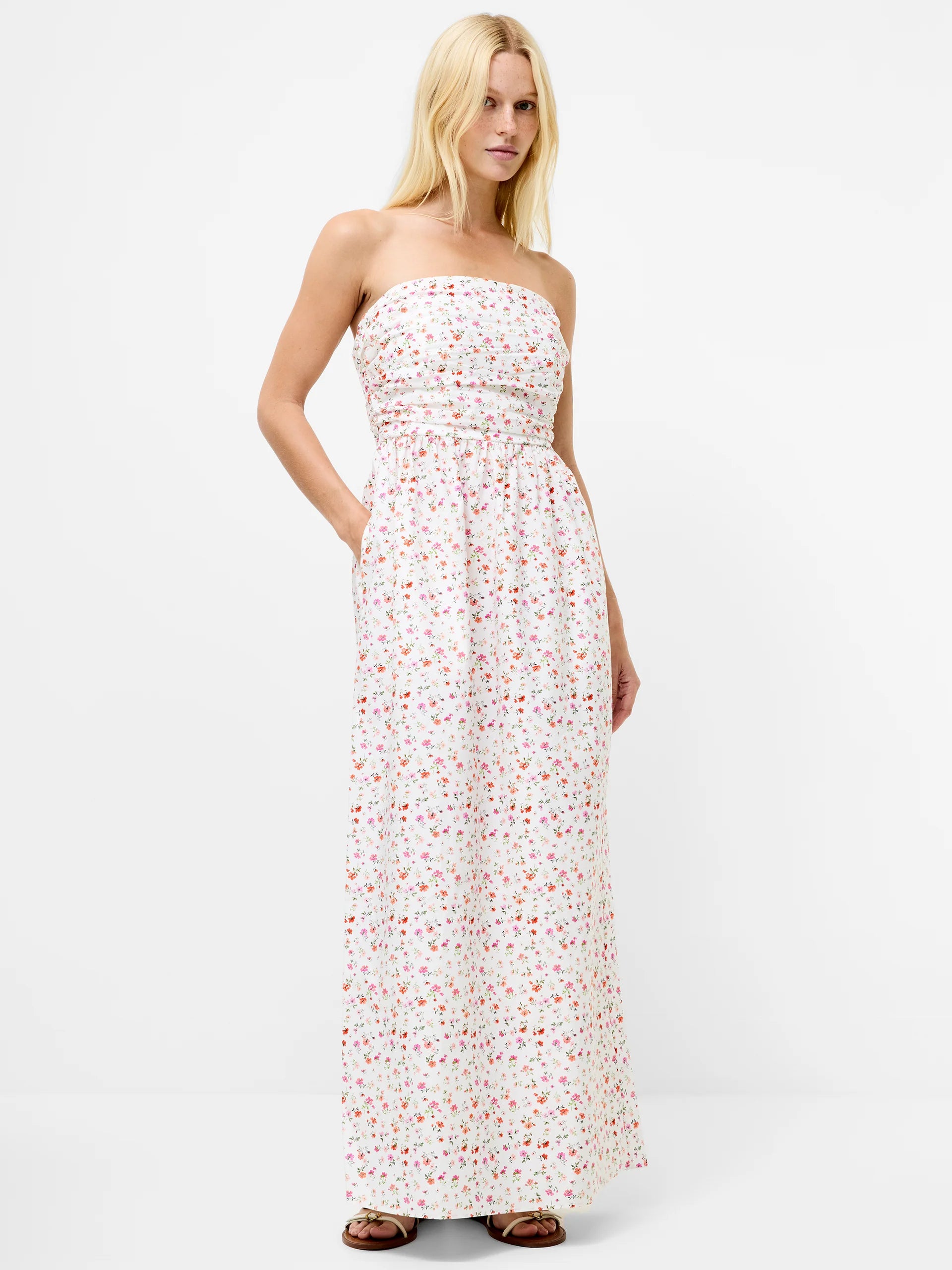 Nomi Cotton Bandeau Maxi Dress