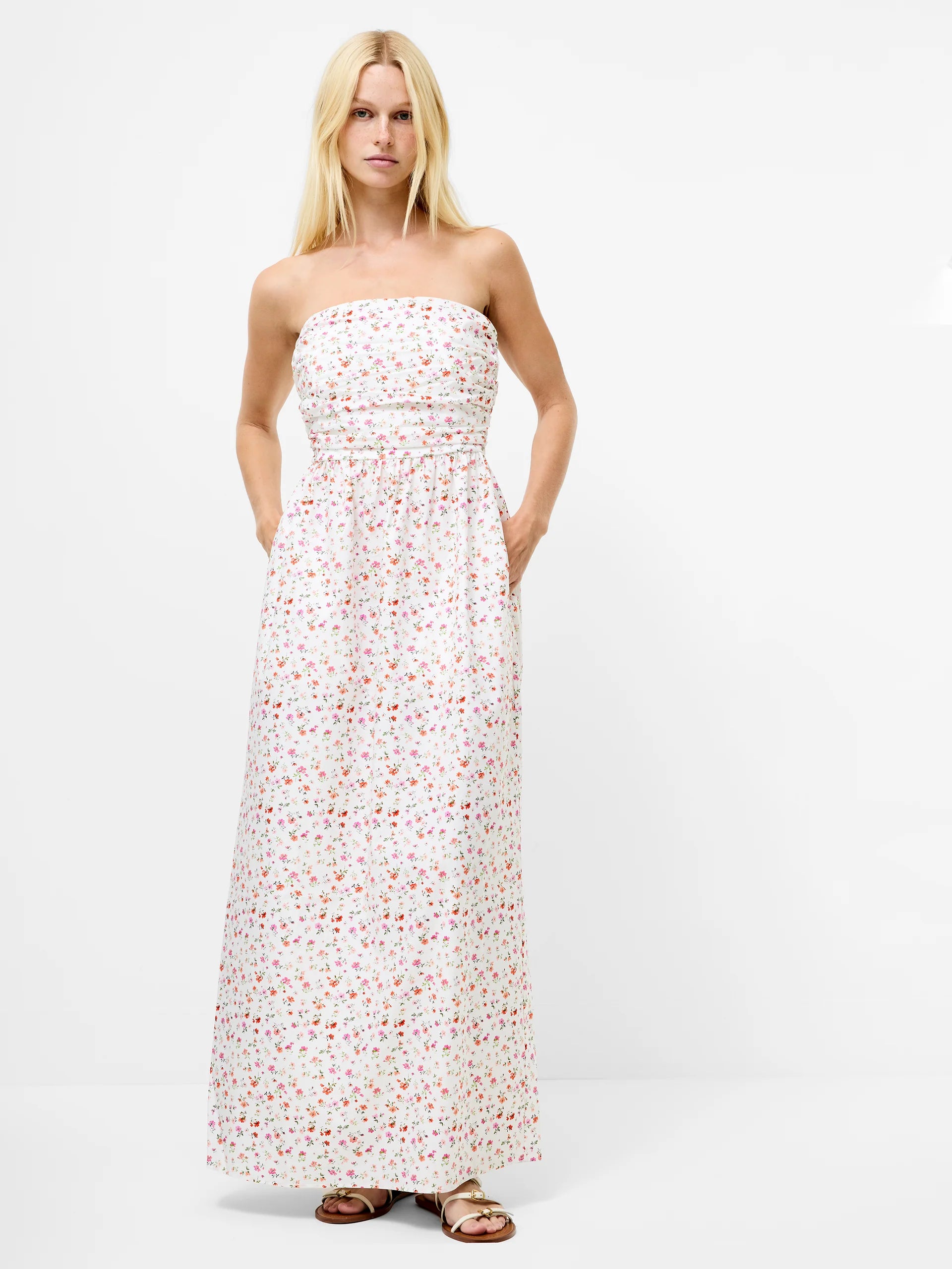 Nomi Cotton Bandeau Maxi Dress