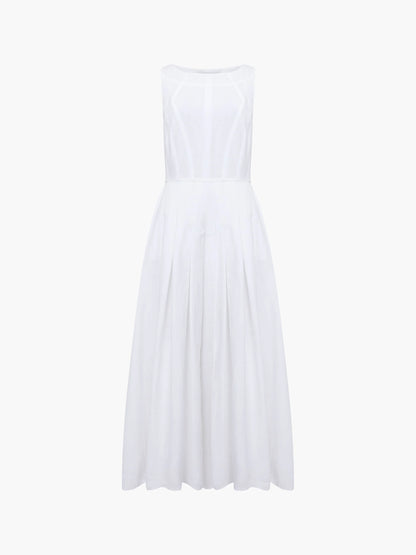 Ariette Linen Blend Sleeveless Midi Dress