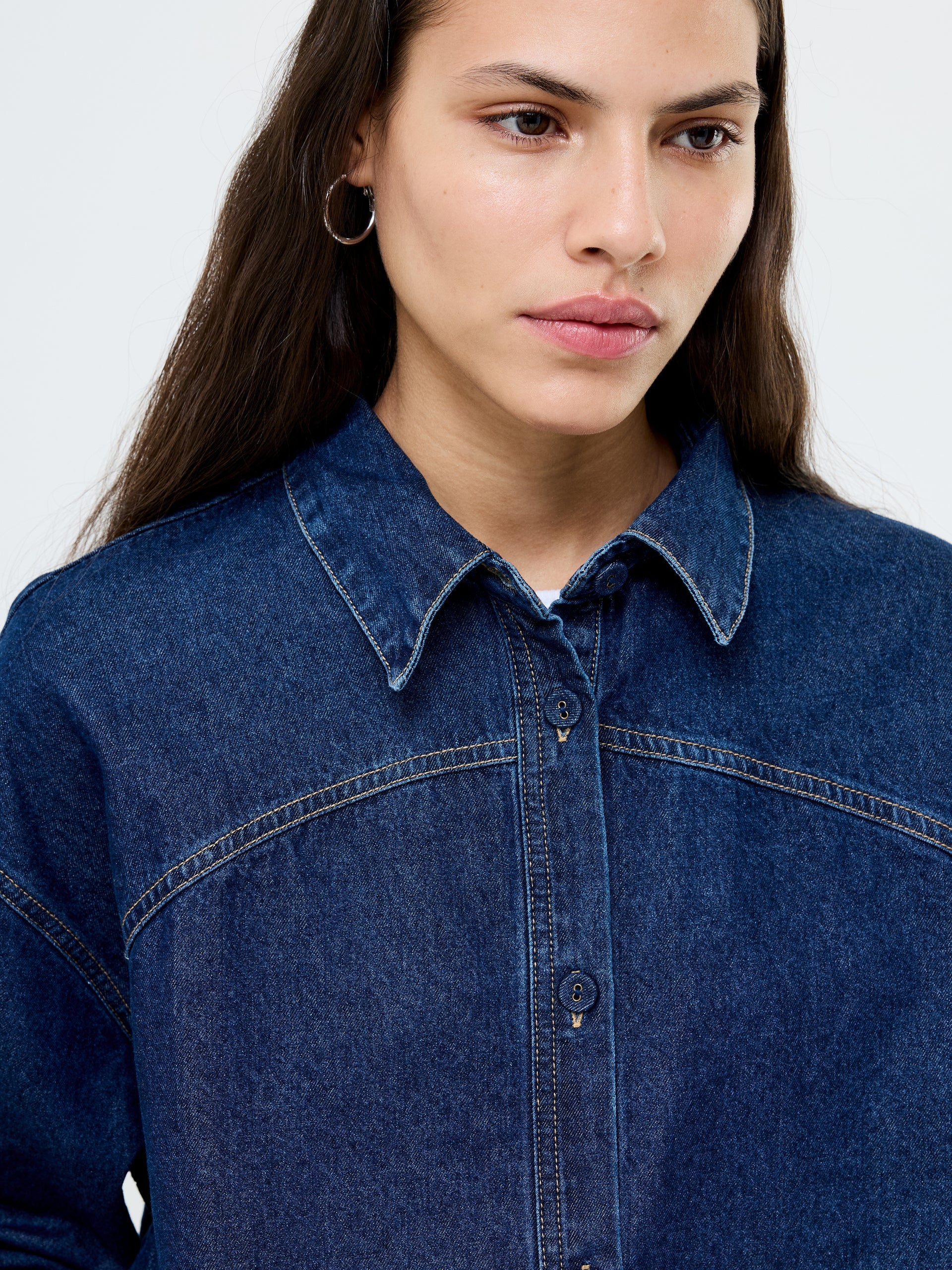 Archie Denim Cropped Shirt