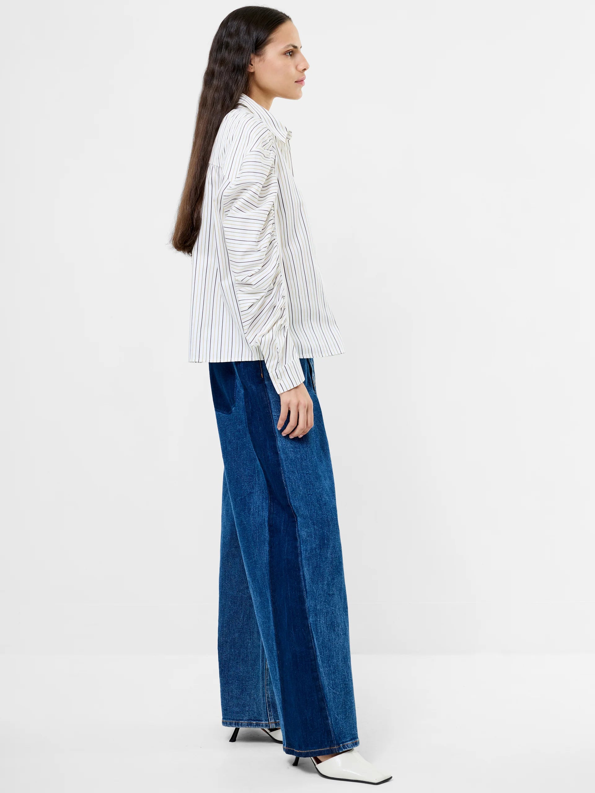 Cambria Stripe Cotton Button Down Shirt