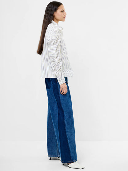 Cambria Stripe Cotton Button Down Shirt