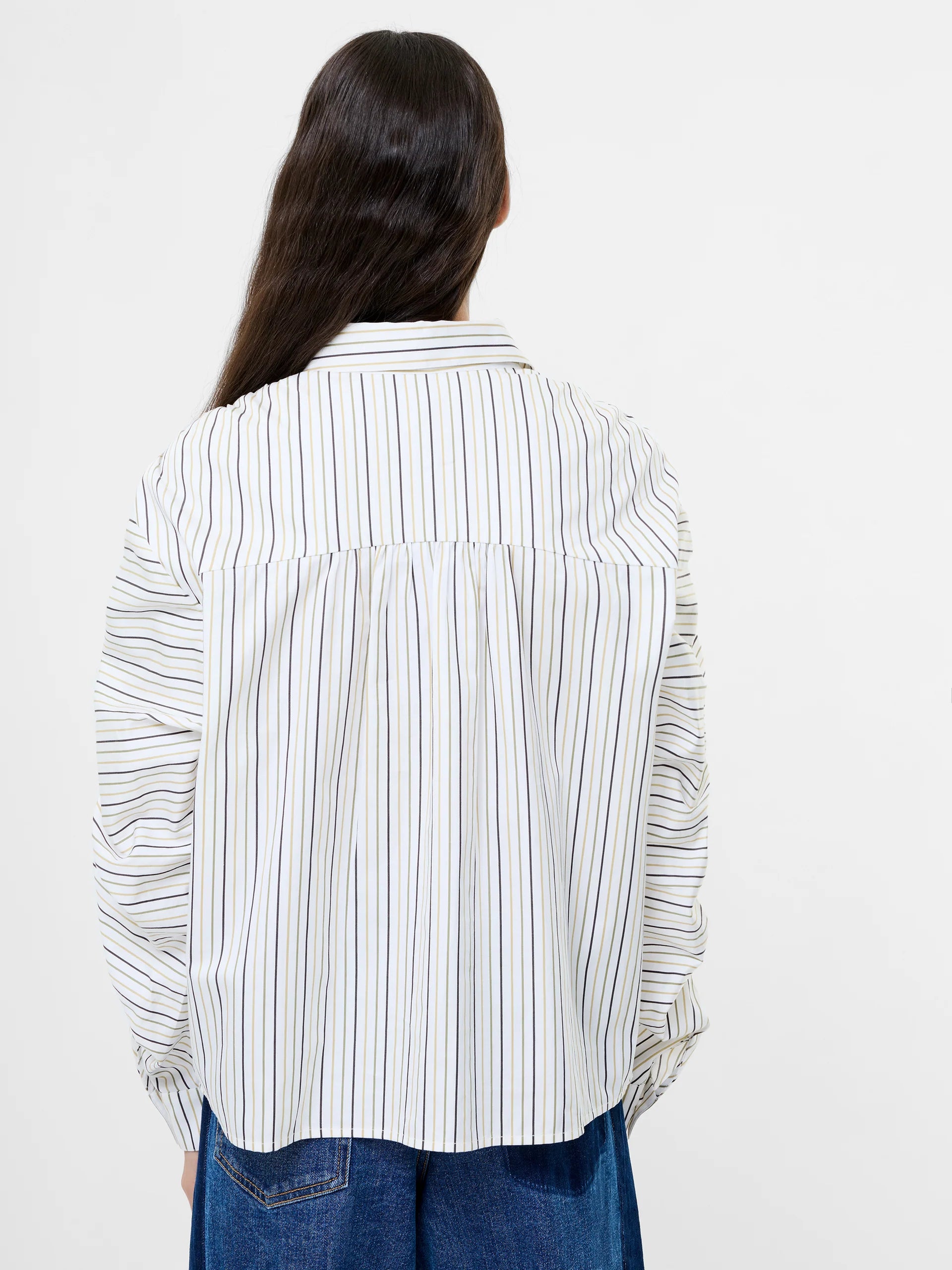 Cambria Stripe Cotton Button Down Shirt