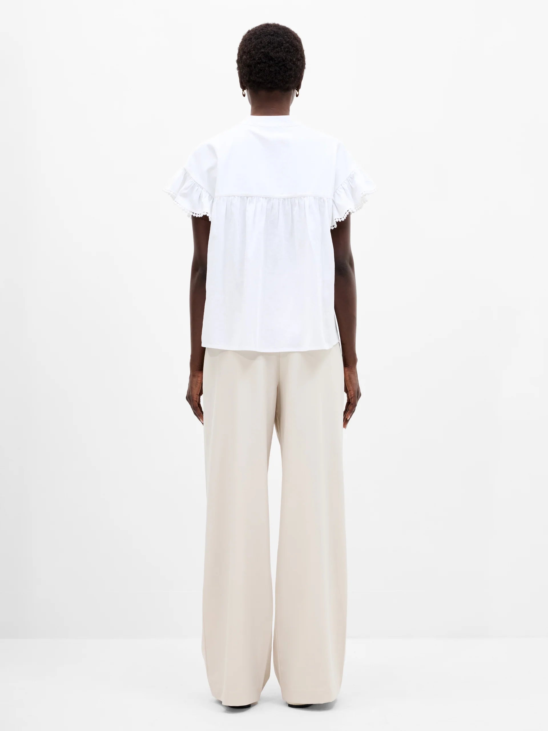 Sindey Cotton Half Placket Trim Detail Shirt