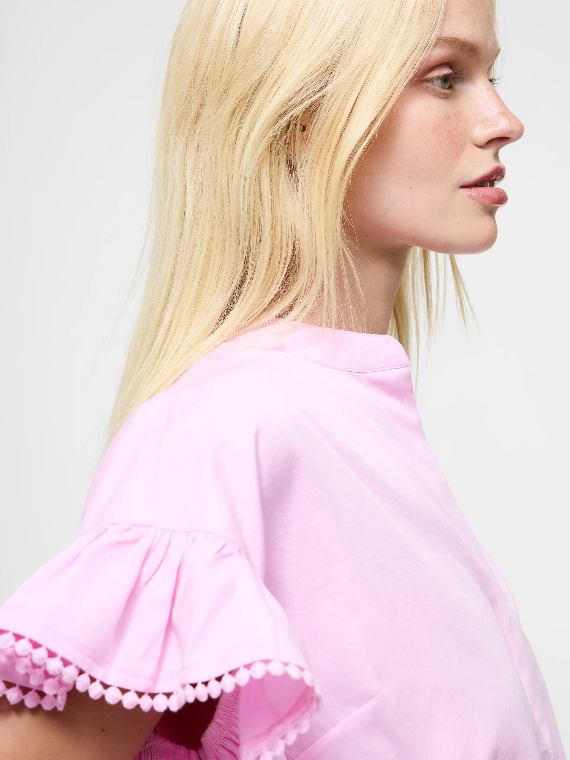 Sindey Cotton Half Placket Trim Detail Shirt