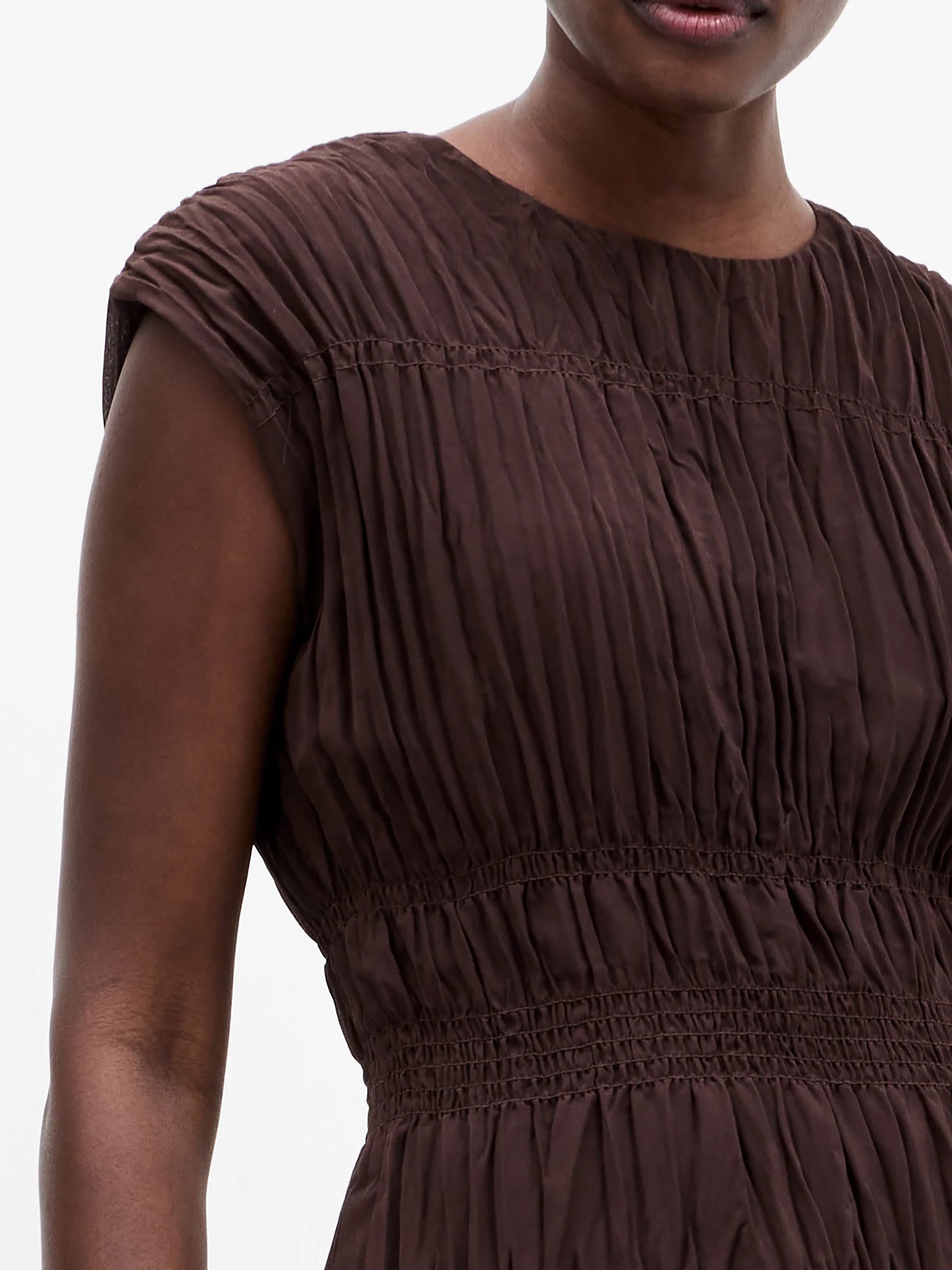 Saylor Pleated Georgette Sleeveless Top