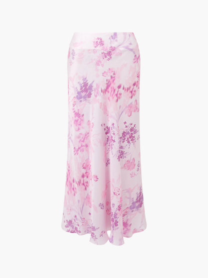 Elyria Oona Satin Midi Skirt