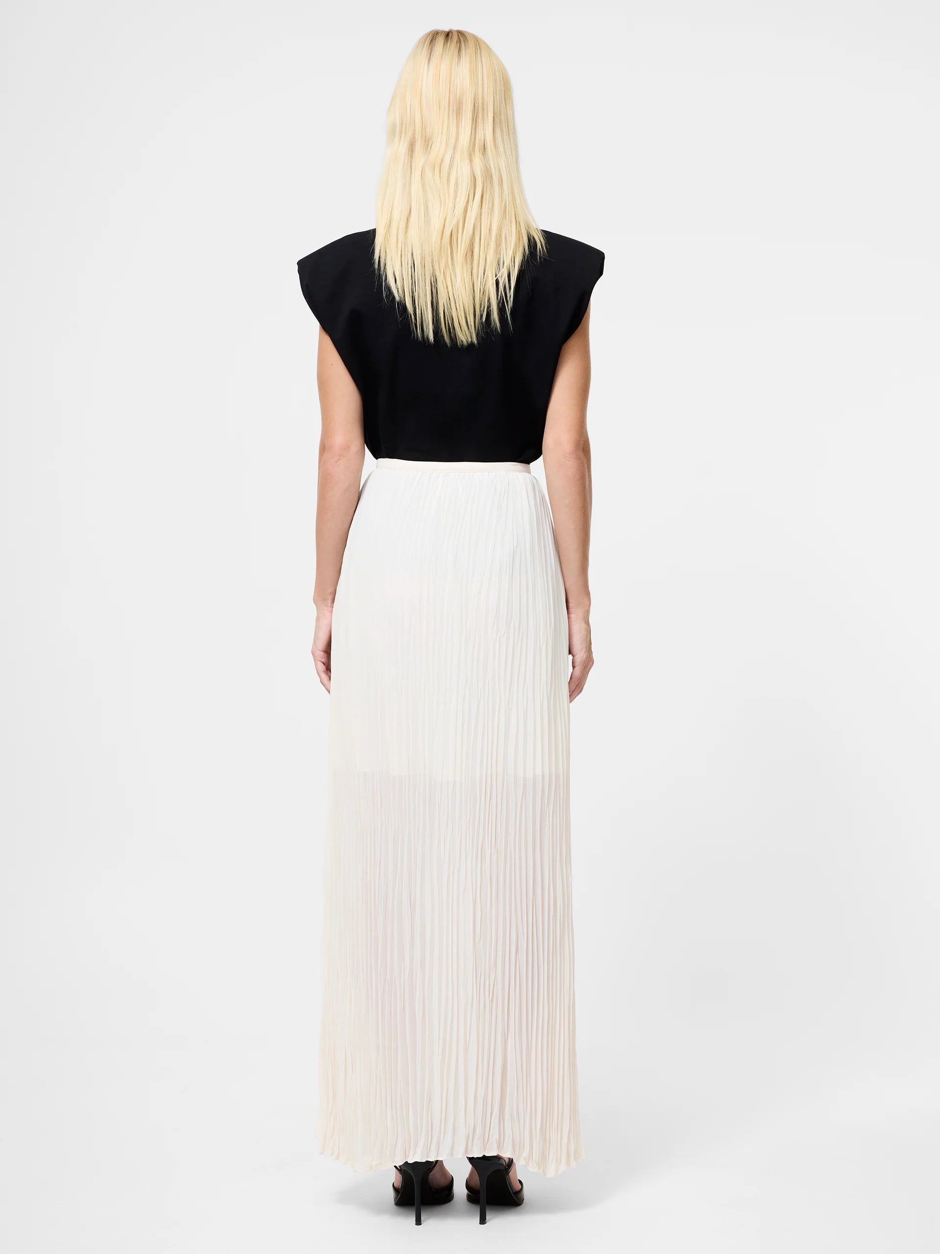 Saylor Pleated Overlay Maxi Skirt