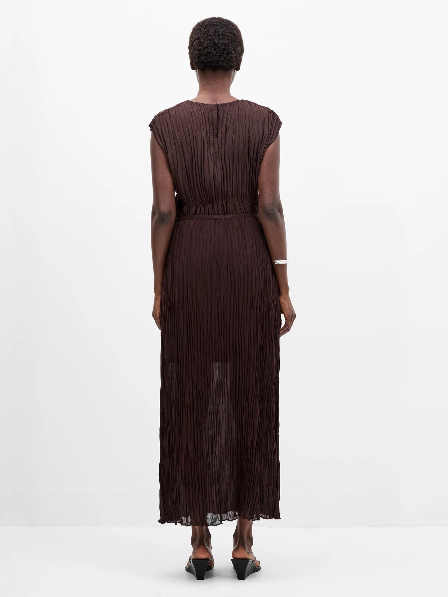 Saylor Pleated Overlay Maxi Skirt