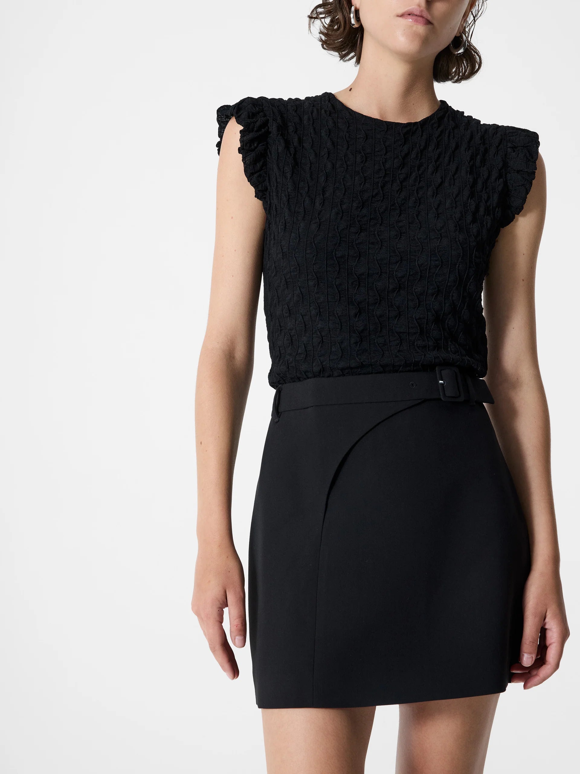 Azra Twill Mini Skirt