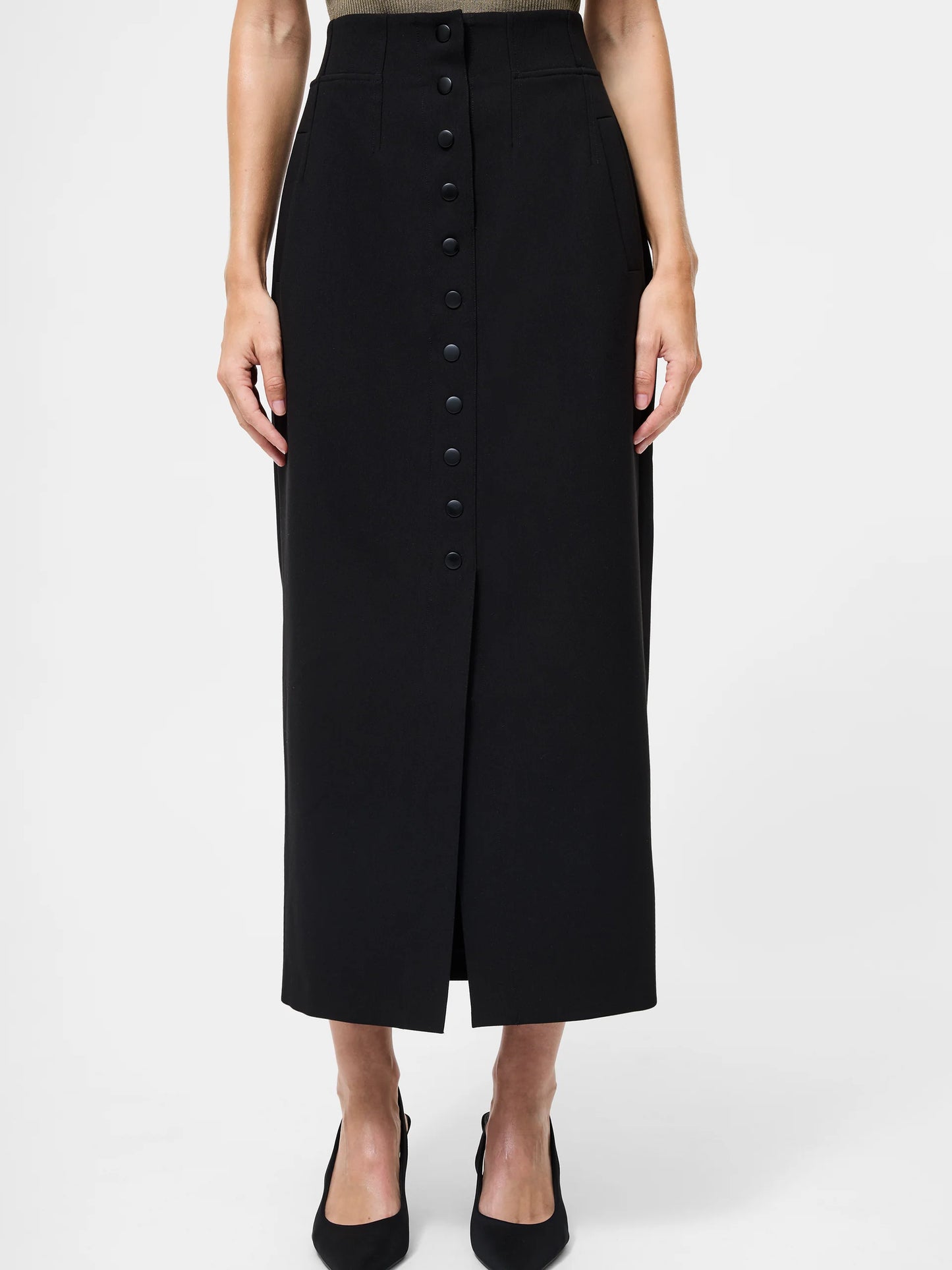 Jaiden Tailored High Waisted Midaxi Skirt