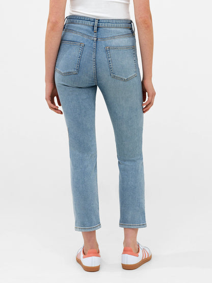 Stretch Denim Cigarette Fit Ankle Length Jeans
