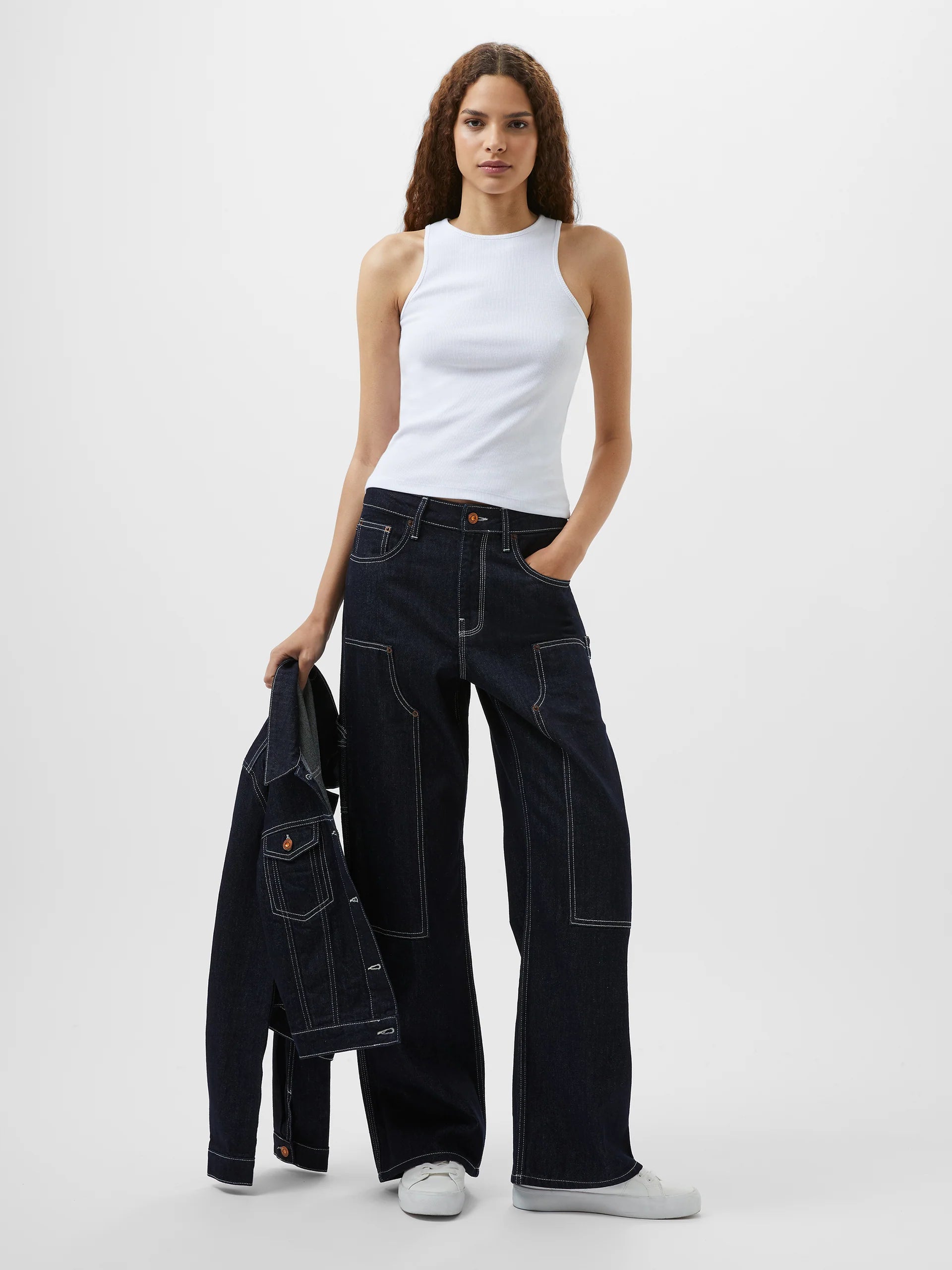 Denver Denim Contrasting Stitch Relaxed Jeans