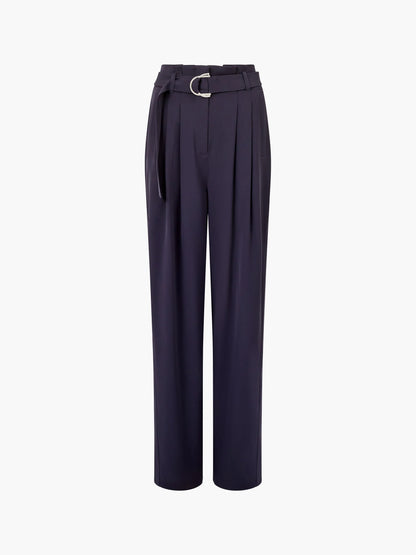 Vinnie Tailored D-Ring Belted Wide Leg Trousers