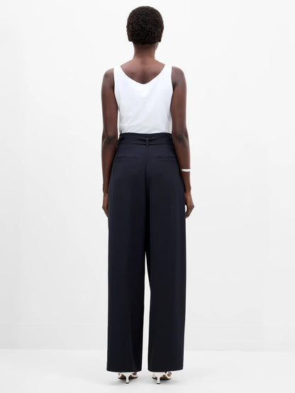 Vinnie Tailored D-Ring Belted Wide Leg Trousers