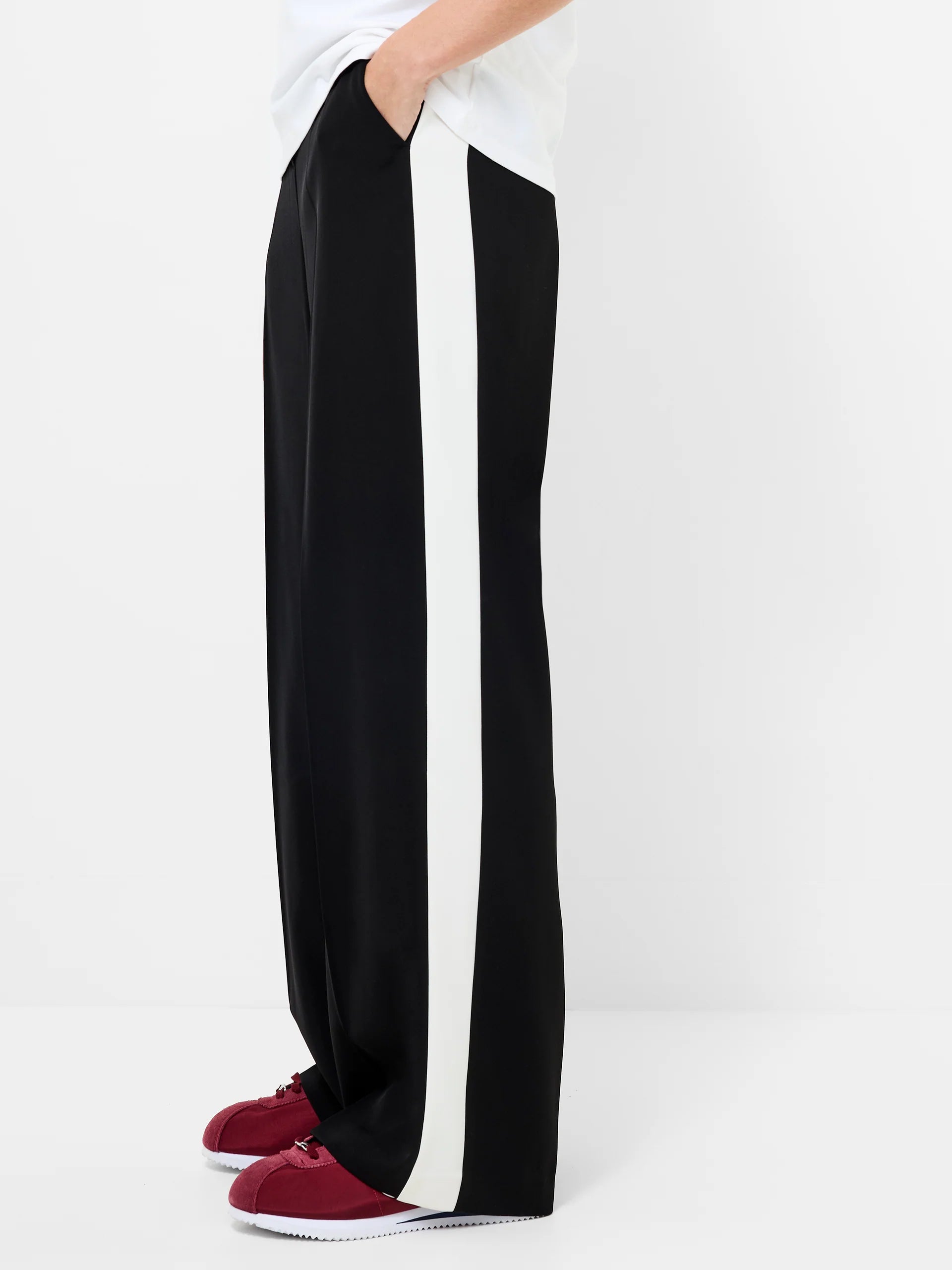 Vinnie Side Stripe Wide Leg Trousers