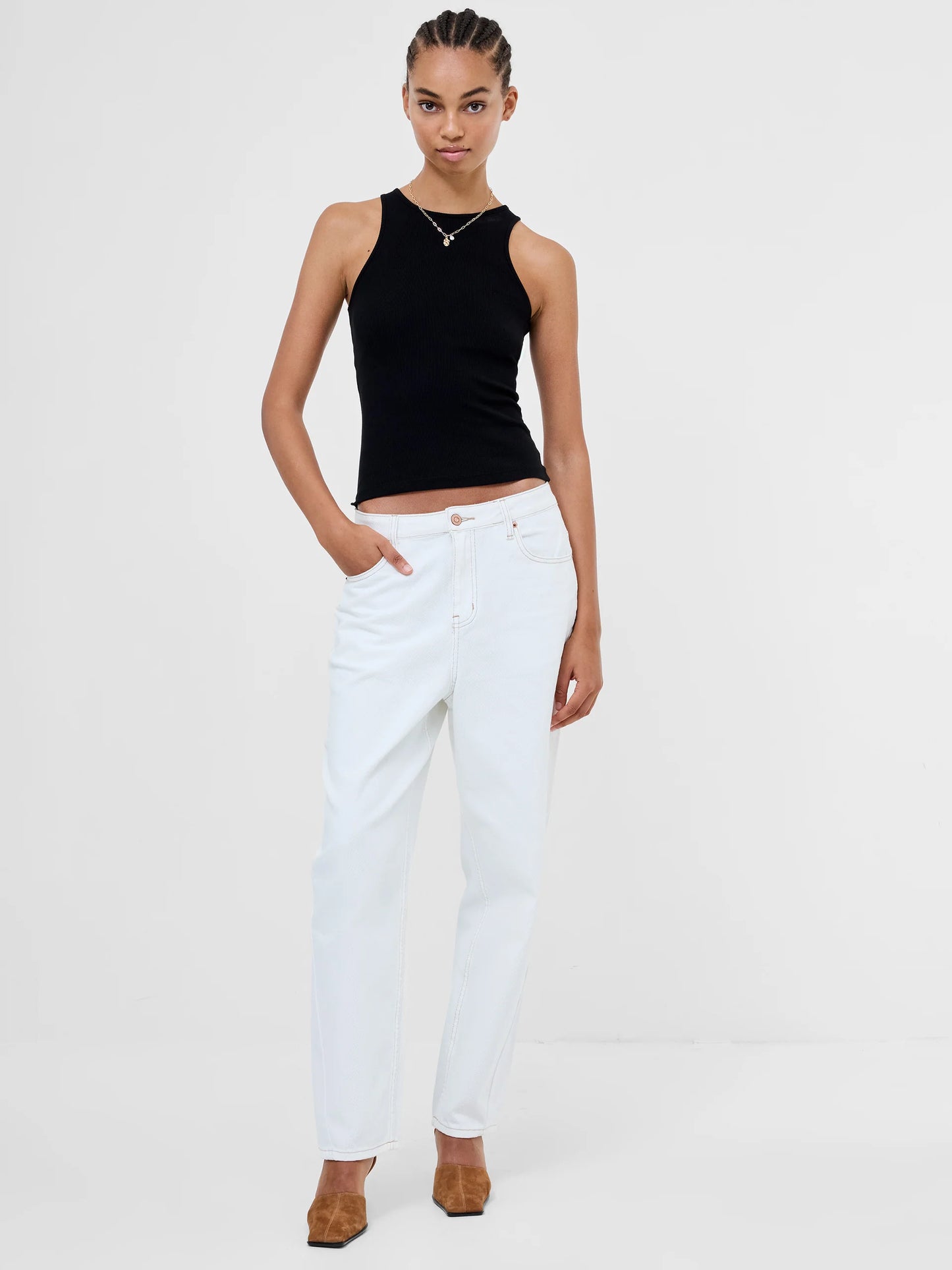 Loren Twill Denim Barrel Leg Jeans