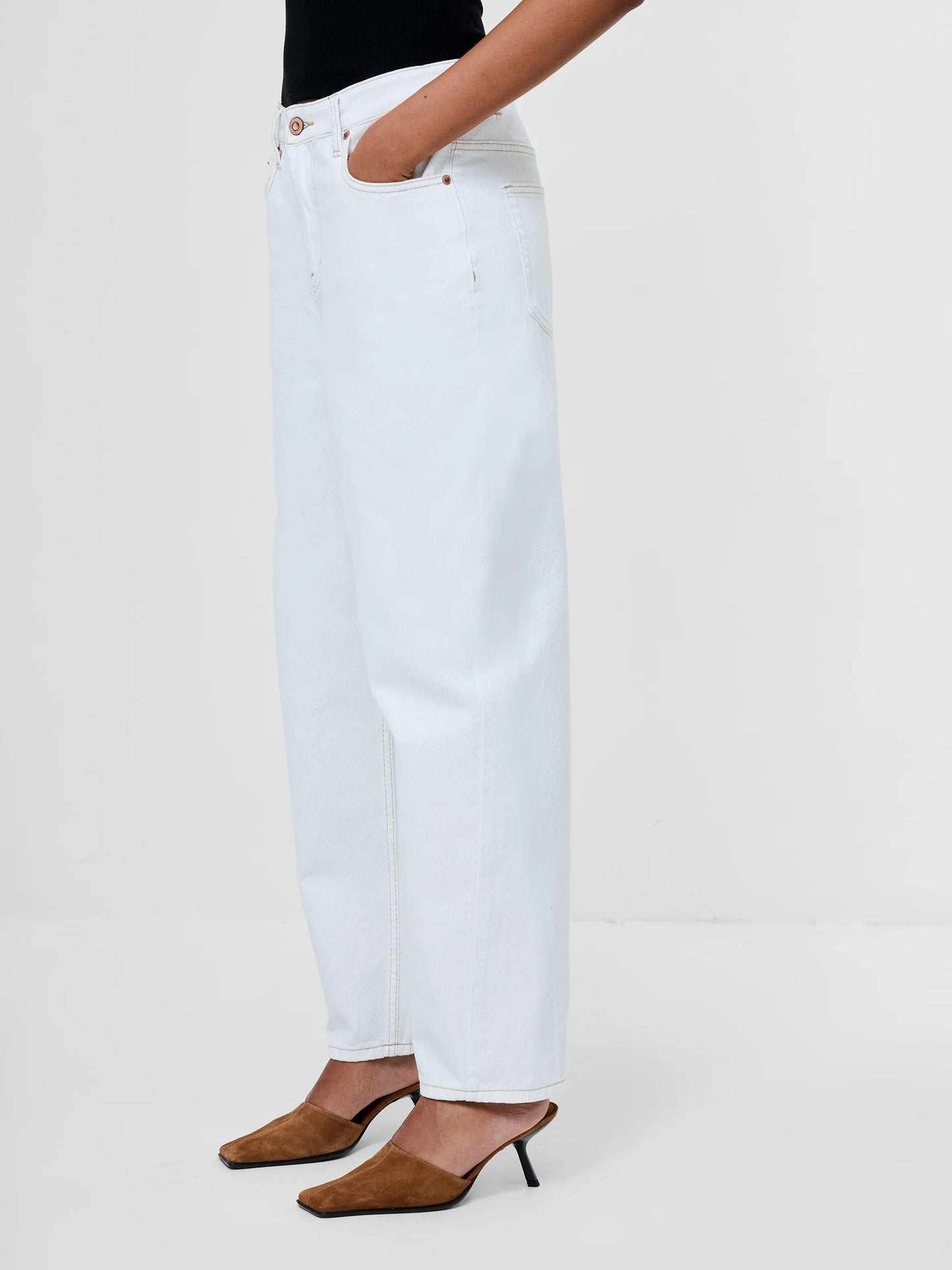 Loren Twill Denim Barrel Leg Jeans