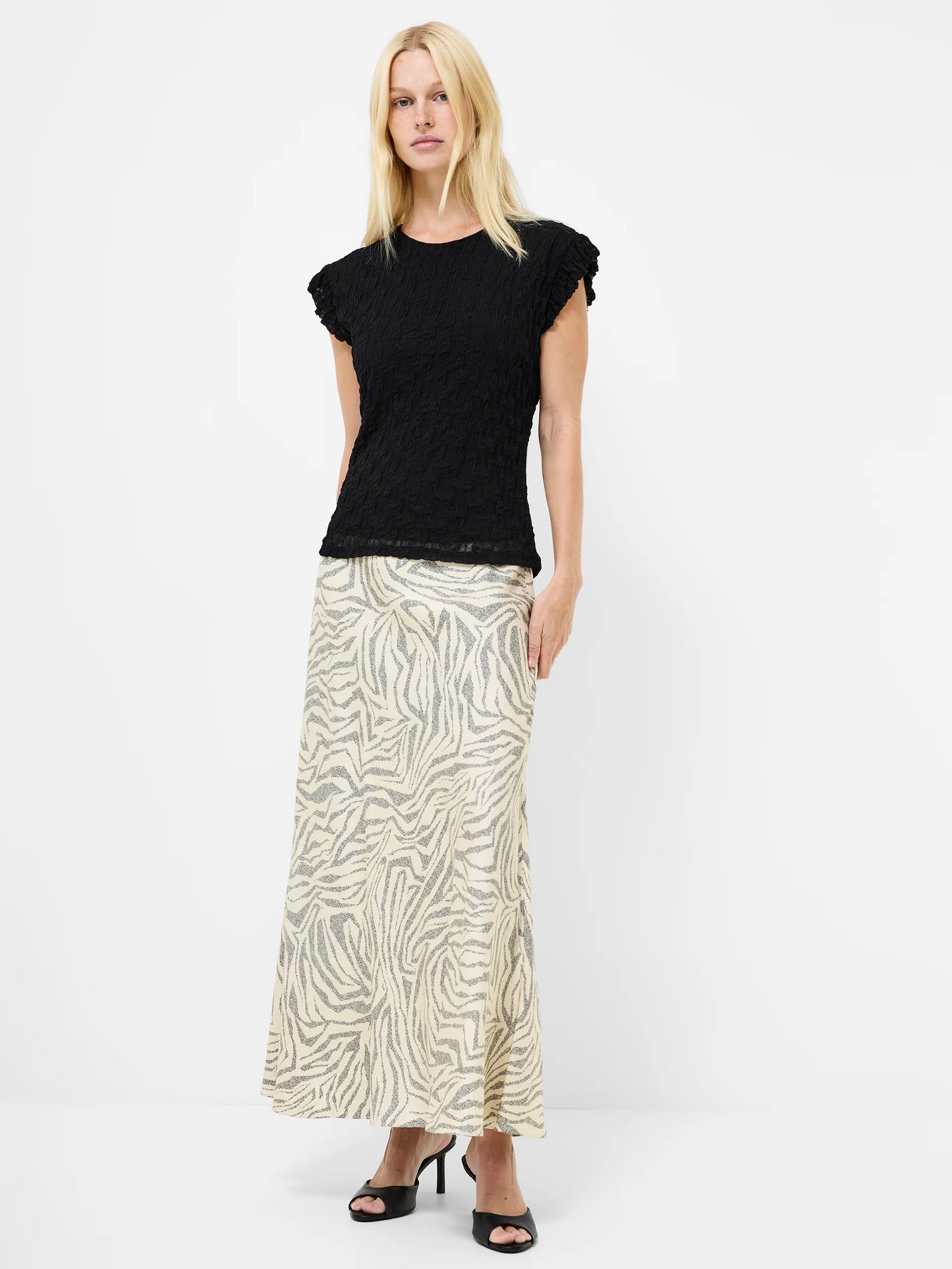 Wanda Textured Jersey Peplum Top