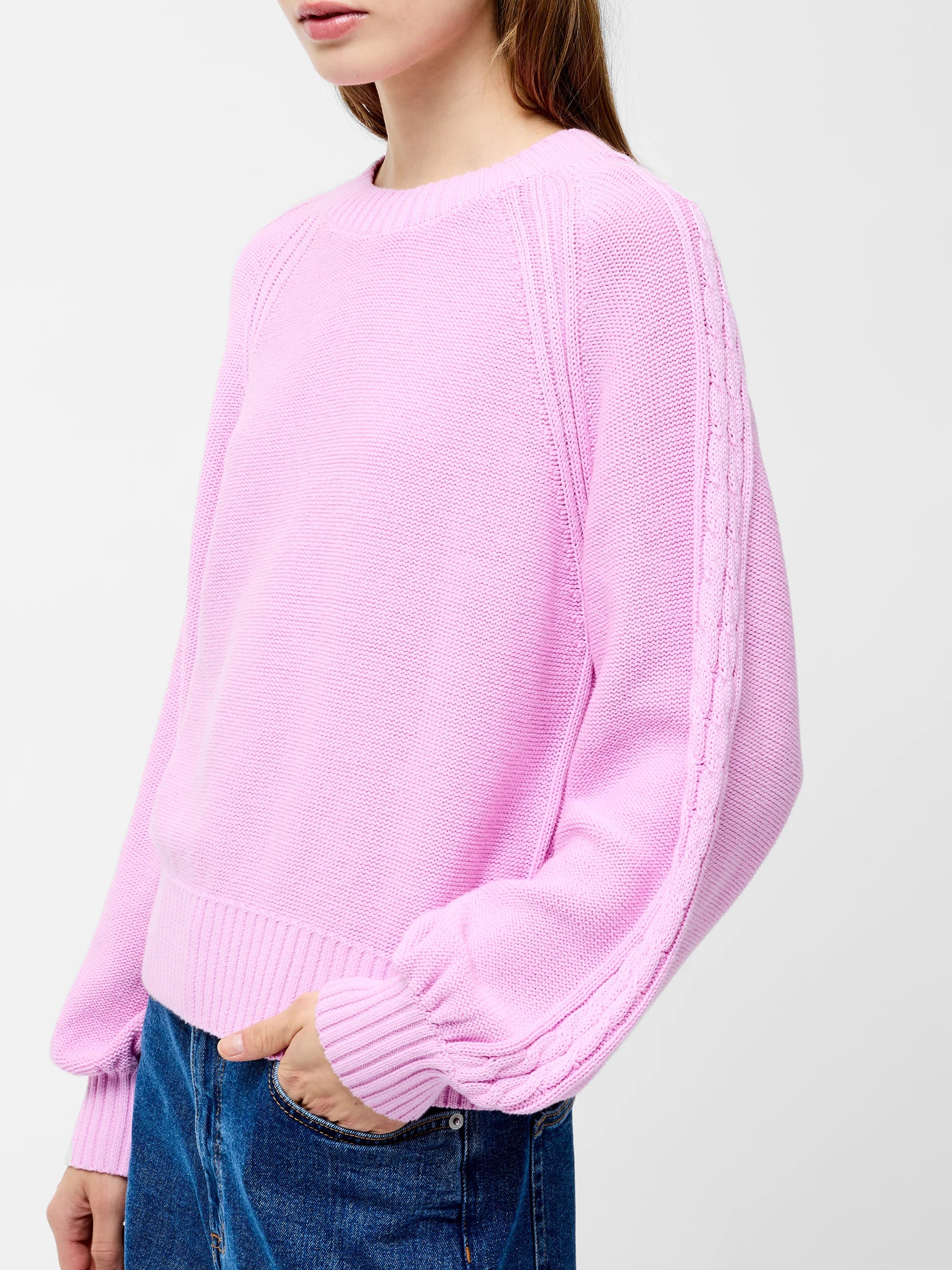Lily Cable Knit Balloon Sleeve Jumper