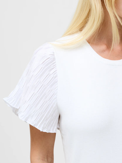Levy Pleated Short Sleeve Top