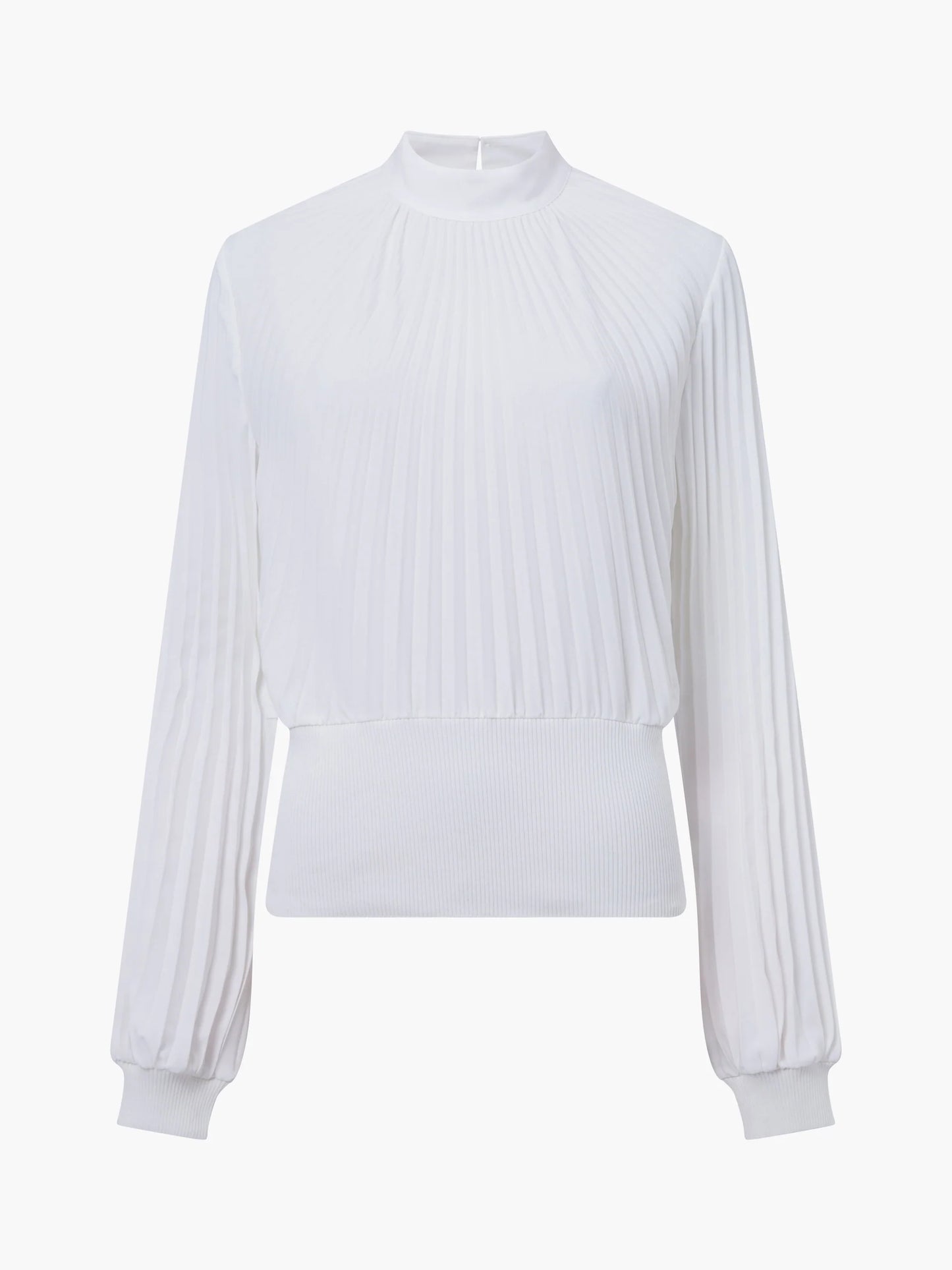 Levy Balloon Sleeve Pleated Top